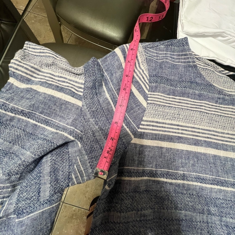 Express Blue Ruffled Off-the-Shoulder Sundress - Picture 4 of 6